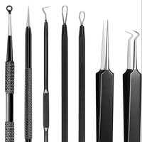 Kit d'outils pour éliminer les points noirs en acier inoxydable pour un nettoyage en profondeur des pores et l'extraction de l'acné