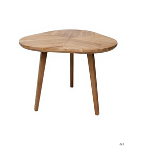 Modern Classic Teak Pedestal Dining <b>Table</b> Solid Wood Banquet <b>Garden</b> Outdoor Furniture for Hotel Villa Patio Apartment Use Park - Product Image 6