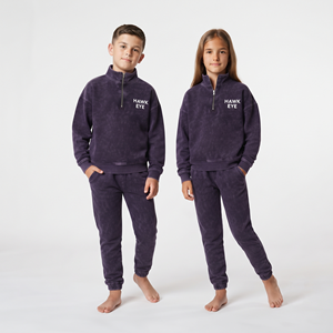 Conjunto Deportivo Unisex de Alta Calidad al por Mayor para Niños, Conjunto Deportivo Moderno con Lavado Ácido para Niños, de Color Sólido, de Algodón, de Dos Piezas - Product Image 2