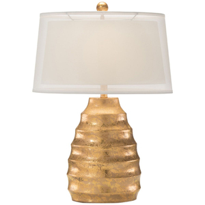 Lámpara de mesa de cobre con pantalla de tela beige, diseño contemporáneo para decoración de sala de estar, tamaño grande, base E26, fuente de luz LED - Product Image 4