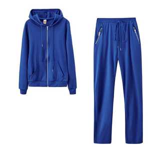 CANBELLO SPORTS Unisex Yellow Tracksuit Drawstring Closure Hooded Streetwear Eco-friendly Solid Color 100% Cotton <b>Blend</b> - Product Image 5