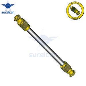 Plastic Surgery Instruments Transfer Adaptor Sure <b>Lock</b> 4.5 cm / 1-3/4" Length 4 mm Diameter Gold Finish Stainless Steel Surgical - Product Image 3