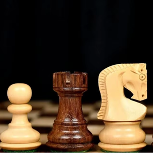 Jeu d'échecs traditionnel russe en bois de Zagreb, sheesham et buis, hauteur du roi 3,1 cm, ensemble de jeu de haute qualité au meilleur prix - Product Image 1