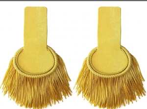 Epaulettes Vintage Dorados Bordados con Flecos de Hilo Metálico, Sin Correa, para Coser, Decoración de Uniformes, Logotipo Personalizable - Product Image 2