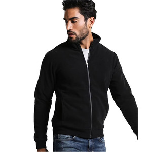 Men's <b>Black</b> Hooded <b>Zip</b> <b>Up</b> Sweatshirt Regular Fit Fleece Casual Autumn Wear Red Drawstrings Solid Color 100% Cotton - Product Image 2