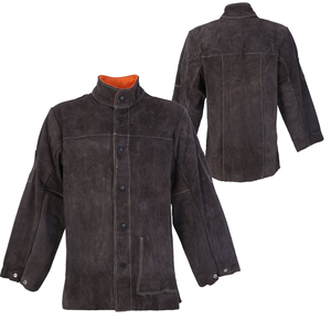 Chaqueta de Soldadura de Cuero Dividido de Alta Calidad, Antiestática, Resistente a la Radiación, Resistente al Calor hasta 200°C, Ropa de Protección Contra Incendios, Paquete con Respirador - Product Image 1