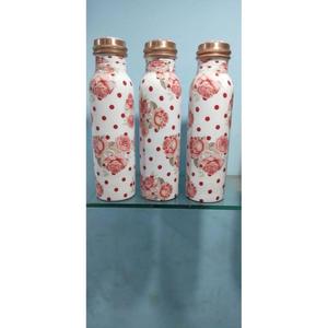 Custom Print 100% Real Copper Water Bottle With Box Customizable Designs Reusable Health Hygenic Copper Bottle For Gift Ideas - Product Image 2