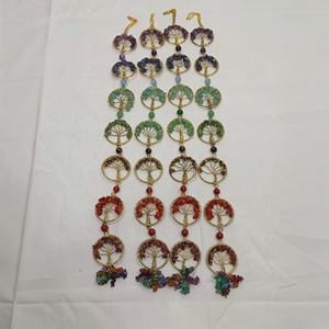 Décoration suspendue en pierres précieuses naturelles 7 chakras pour le yoga, la méditation, le Reiki, la guérison spirituelle, la décoration intérieure, vente en gros - Product Image 5
