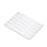 Sujetador de Archivos Autoadhesivo de Plástico Blanco con Base de 150x20mm para Uso en Oficina y Escuela, Organizador de Carpetas