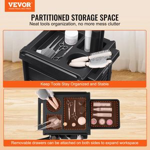 Ultimo carrello per salone di bellezza con chiusura a chiave con 6 cassetti rimovibili in plastica per parrucchieri porta attrezzi per barbiere SPA - Product Image 2