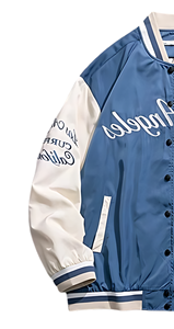 Blouson universitaire sur mesure pour homme, personnalisé OEM, en fibre de bambou et laine, style urbain, respirant, hiver, gaufré, fermeture à boutons-pression, en peau de mouton - Product Image 3