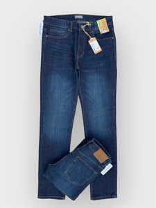 Jean en denim tissé vintage taille haute coupe skinny jambe droite pour femme, délavage clair, décontracté, avec détails boutonnés, idéal pour l'automne - Product Image 2