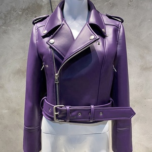 Women <b>Sheepskin</b> Leather Biker Coat Wholesale Premium Fashion <b>Jacket</b> Trending Style Best Price Supplier - Product Image 1
