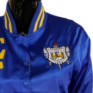 Women Satin Sorority Jacket Custom Embroidered Bomber <b>Coat</b> Smooth Lightweight Greek Letter Collegiate Fashion Outerwear Apparel - Product Image 2