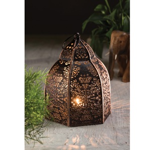 Tall Moroccan Brass <b>Lantern</b> Red Glass <b>Candle</b> Holder Decorative Home Lighting Durable - Product Image 6