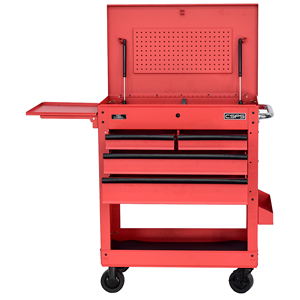 Heavy Duty Powder Coated Steel 4 Drawer Utility <b>Cart</b> Family keywords: for Garage Workshop Storage Use - Product Image 2