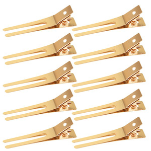 Pinces à cheveux double griffe en acier inoxydable pour salon, pinces de sectionnement pour extensions capillaires, vente en gros disponible, couleurs personnalisables - Product Image 3