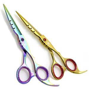 KOUNAIN Ciseaux de barbier professionnels en acier inoxydable de 7.0 pouces Ciseaux de beauté de qualité supérieure Rasoir multi-plasma tranchant pour cheveux - Product Image 3