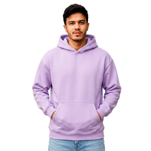 Sudadera con Capucha Gris Claro para Hombre, Corte Regular, Forro Polar Ecológico, Diseño Casual con Bolsillos, Estilo Otoñal, Tejido de Punto, Servicio OEM - Product Image 6