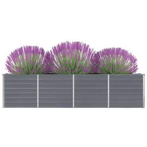 Macetas Grandes y Resistentes de Acero Galvanizado Gris para Jardín Elevado - Product Image 2
