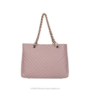 Sacs fourre-tout avec logo personnalisé en cuir PU pour femmes avec fermeture à glissière Marque privée Fournisseur de sacs à main en vrac - Product Image 1