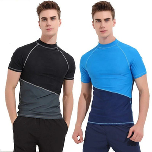 เสื้อแรชการ์ดแขนสั้นผู้ชายคุณภาพสูงปี 2026 ป้องกันรังสียูวี แห้งเร็ว กระชับรูป เหมาะสำหรับเล่นเซิร์ฟและว่ายน้ำ - Product Image 1