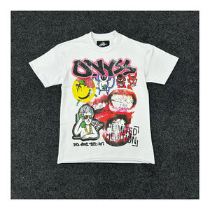 T-shirt pour homme, design de logo personnalisé, impression à l'écran, 100% coton, motif uni, haute qualité, faible MOQ, marque personnalisée, 220 g/m², taille plus - Product Image 1