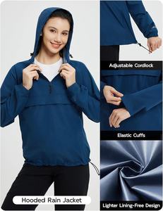 Chaqueta Cortavientos Personalizable para Mujer, Impermeable, Lisa, para Actividades al Aire Libre - Product Image 5