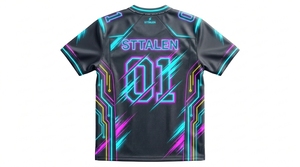 Maillot de football américain imprimé sur mesure à manches courtes, nom et numéro d'équipe personnalisés, 100 % polyester, séchage rapide, grandes tailles - Product Image 2