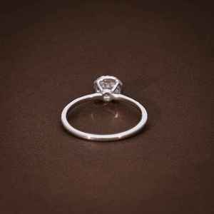 Anillo de Compromiso y Boda Vintage para Mujer, Oro Sólido de 14K, Diamante de Laboratorio de 1.30CT, Certificado IGI, Corte Brillante, Vs1, Rodio - Product Image 3