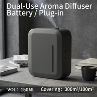 Diffuseur d'aromathérapie avec commande Bluetooth, double alimentation (batterie ou prise secteur), compact et portable, capacité de 150 ml
