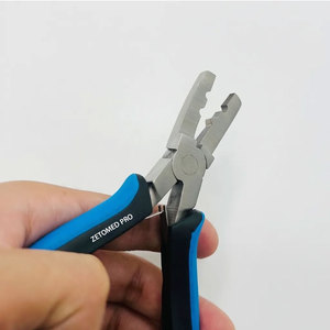 Pince multifonction en acier inoxydable avec logo personnalisé, outils pour extensions de cheveux, pince à micro-perles avec fonction de broyage - Product Image 2