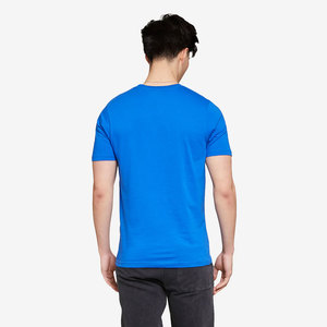 Camiseta de manga corta para hombre, corte holgado, hombros caídos, mezcla de colores verde oliva. - Product Image 4