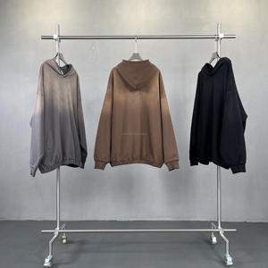 Pull 100% coton pour hommes en détresse, sweat à capuche de luxe, poids lourd, sweat à capuche lavé à l'acide, grande taille, sweat à capuche pour hommes - Product Image 2