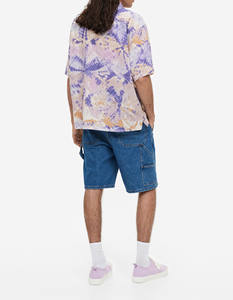 Nouvel article : Chemise décontractée pour homme à col montant, manches longues, boutonnée, motif sublimation 2026 - Product Image 2