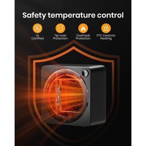 Lightweight 500W PTC Ceramic Space <b>Heater</b> Energy <b>Efficient</b> for Indoor Use Overheats at 45 Degrees Anti-Tip-Over Protection - Product Image 2