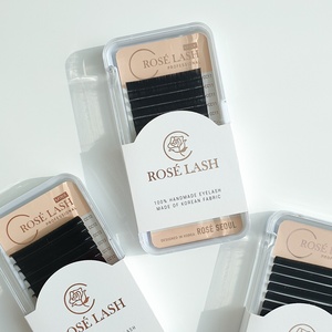 100% Handmade Premium Faux <b>Mink</b> <b>Eyelash</b> <b>Extensions</b> Natural Soft Style Korea PBT fiber Vegan Cruelty-Free <b>Eyelash</b> <b>Extensions</b> - Product Image 2