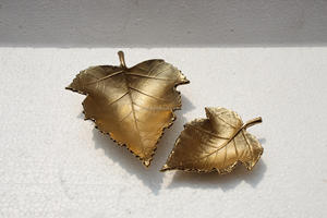 Plateau décoratif en aluminium recouvert d'or de feuille Plateau décoratif de Noël ou plateau de table de décoration intérieure Plateaux en aluminium de qualité supérieure - Product Image 5