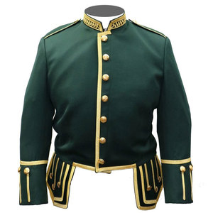 Veste Doublet Vert Highland 100% Laine pour Hommes, Style Bagpiper et Batteur Écossais, Collection 2026 - Product Image 1