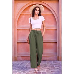 2025 conjuntos de dos piezas informales de verano para mujer, pantalones cortos holgados por encima de la rodilla, trajes de lino a la moda, talla XS - Product Image 6