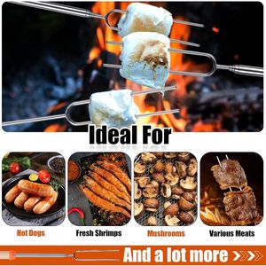 Bastoncini Estensibili in Acciaio Inox da 32 Pollici per S'mores e Hot Dog, Utensile per Falò - Product Image 4