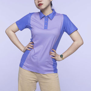 New Designed Customized Logo Print Contrast Collar <b>Women</b> Polo Shirt Cotton Soft Breathable Fabric Short Sleeve <b>Women</b> Shirt <b>Tops</b> - Product Image 5