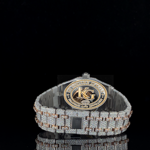 Montre mécanique Iced, ton or rose, verre saphir, acier inoxydable, bracelet 20 mm, analogique, papillon, bijoux de luxe, mode, unisexe - Product Image 4