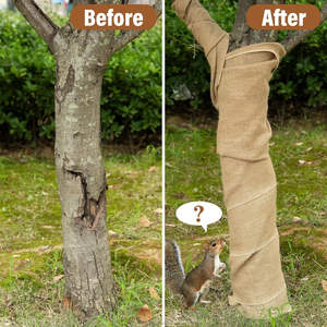 Rouleaux de jute naturel pour enrouler les arbres, 15,7 po x 19,7 pi - Tissu de jute pour protéger le tronc des arbres - Bande de protection pour plantes en jute avec cordes - Product Image 5