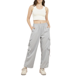 Pantalones Cargo Holgados de Pierna Ancha para Mujer, Estilo Urbano, con Logotipo Personalizado, Prendas de Moda para Damas, Ropa Urbana - Product Image 4