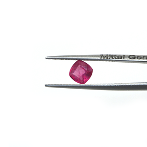 Natural Bangkok Ruby Calibrated 6mm <b>Cushion</b>, Natural Loose Faceted Ruby Gemstone For Jewelry Making Ready To Use - Product Image 2