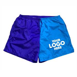 Pantalones Cortos Deportivos de Gimnasio Personalizados de Alta Calidad, de Nailon Sólido de Dos Tonos, de Secado Rápido, Ecológicos, con Cintura Elástica y Bolsillos Laterales - Product Image 1