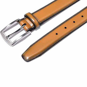 Cinturón de Cuero Genuino con Hebilla de Pin, Color Sólido, Estilo Formal, Material Duradero de Piel de Vaca, Hebilla Plateada - Product Image 6