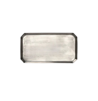 Plateau de service classique pour collations et desserts, fabriqué par un grossiste indien, en aluminium avec poignées métalliques personnalisées