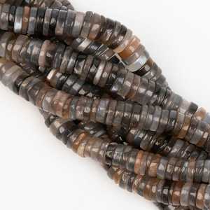 Top Quality Gold Shine Moonstone Smooth Heishi Tyre Rondelle <b>Beads</b> 7 To 8mm Loose Wheel Cut Gemstone <b>Beads</b> For Jewelry Making - Product Image 5